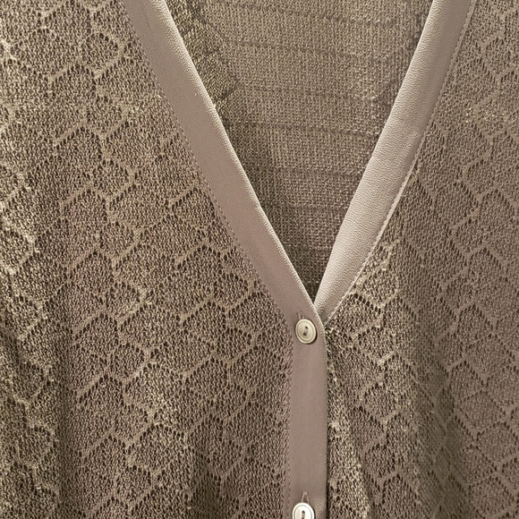 Vera Wang honeycomb knit cardigan - Picture 2 of 7